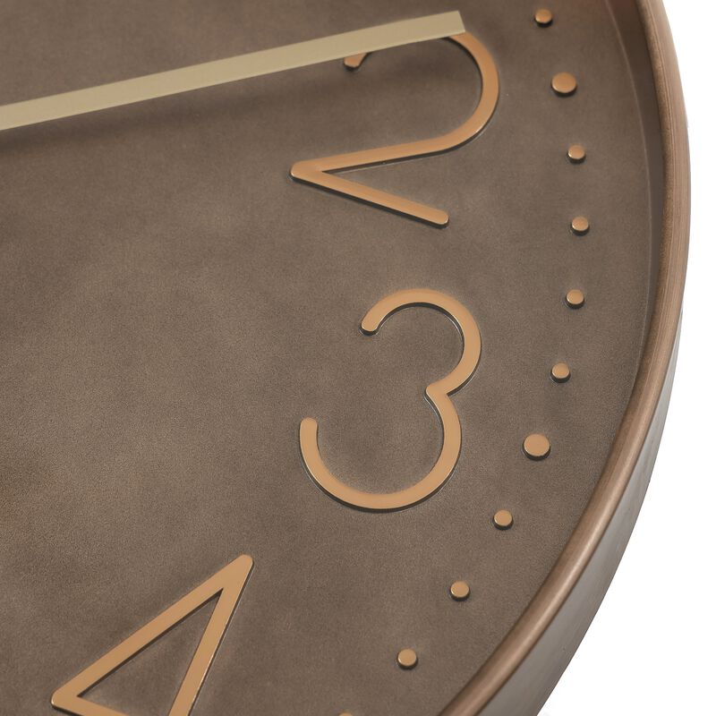 Briarcliff Industrial Bronze-Look Round Wall Clock &ndash; 19.7"