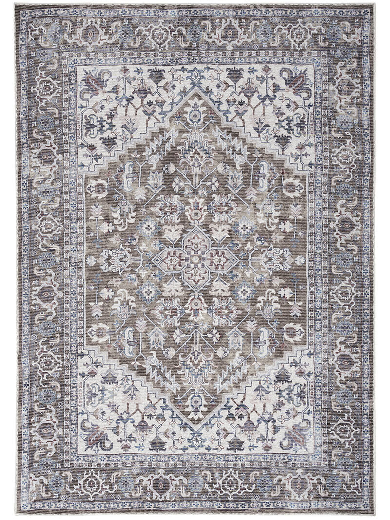 Machine Washable Series 1 SR104 Olive 5'3" x 7'3" Rug