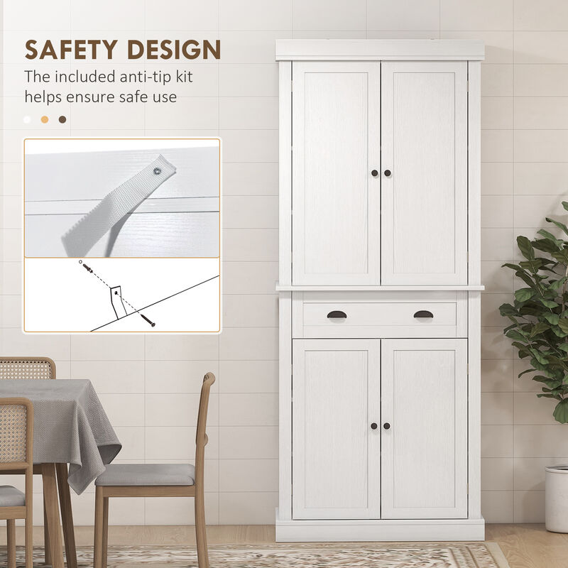 Hivvago Tall Kitchen Pantry Cabinet with Adjustable Shelves image number 5