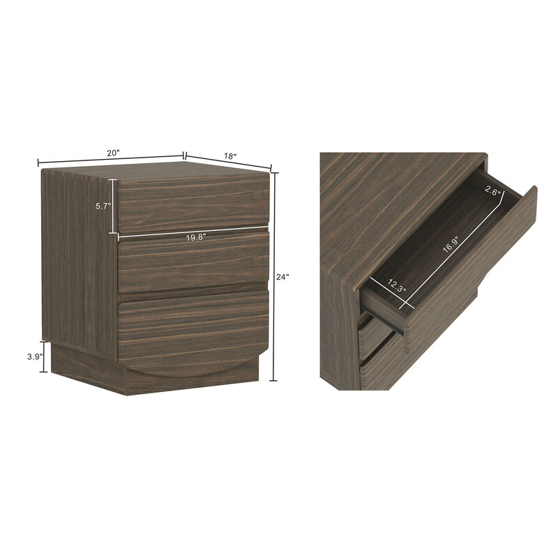 Ardea Walnut Nightstand image number 2