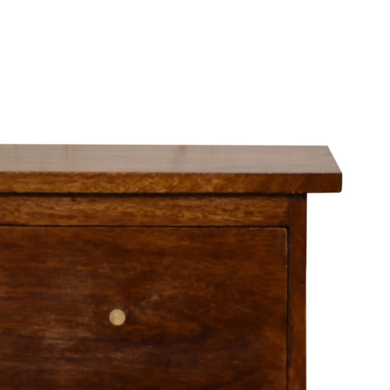 Chestnut  Solid Wood 2 Drawer NightStand