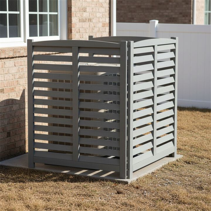 32" W x 38" H Outside Wooden Privacy Fence, Outdoor Air Conditioner Fence