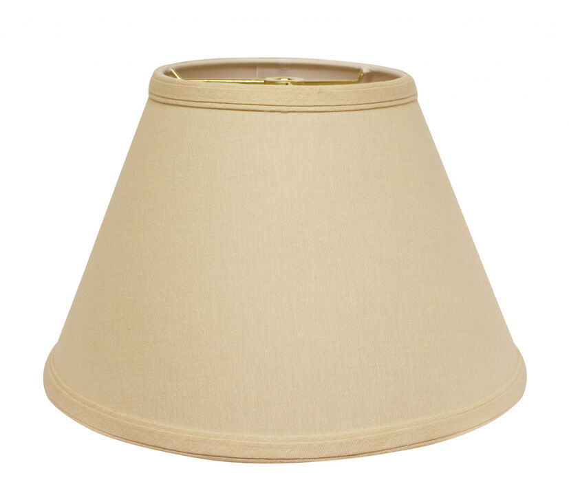 Hivvago 12" Parchment Beige Empire Hardback Slanted Linen Lampshade WF