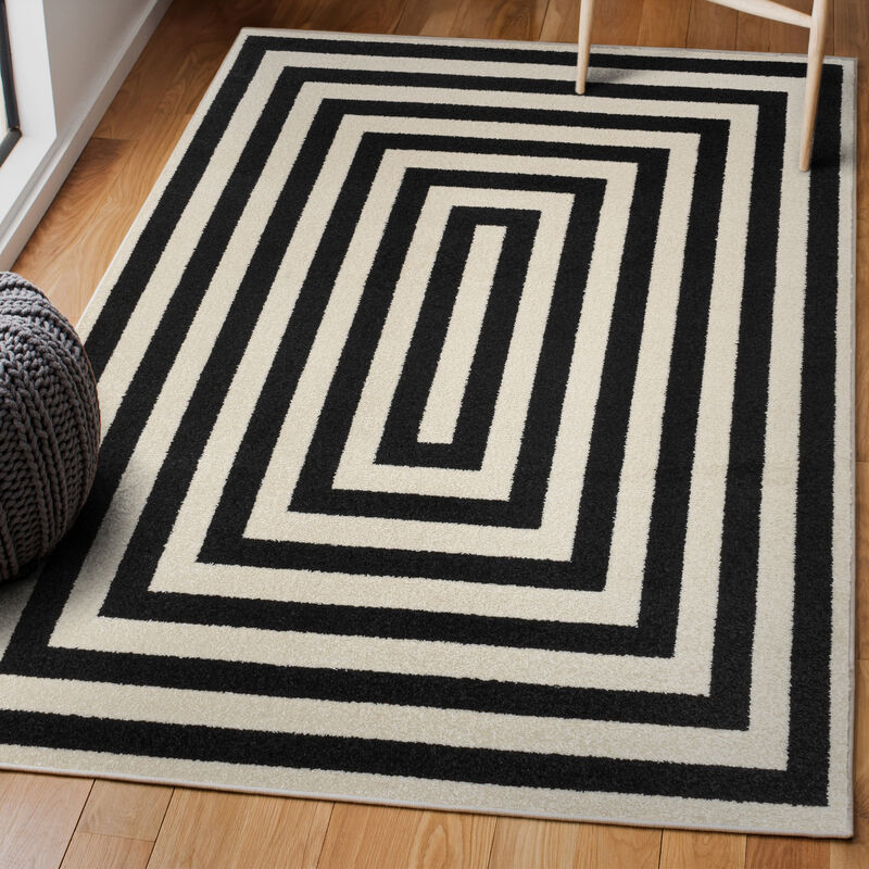 Bandol Modern Classic Mitre Stripe Area Rug