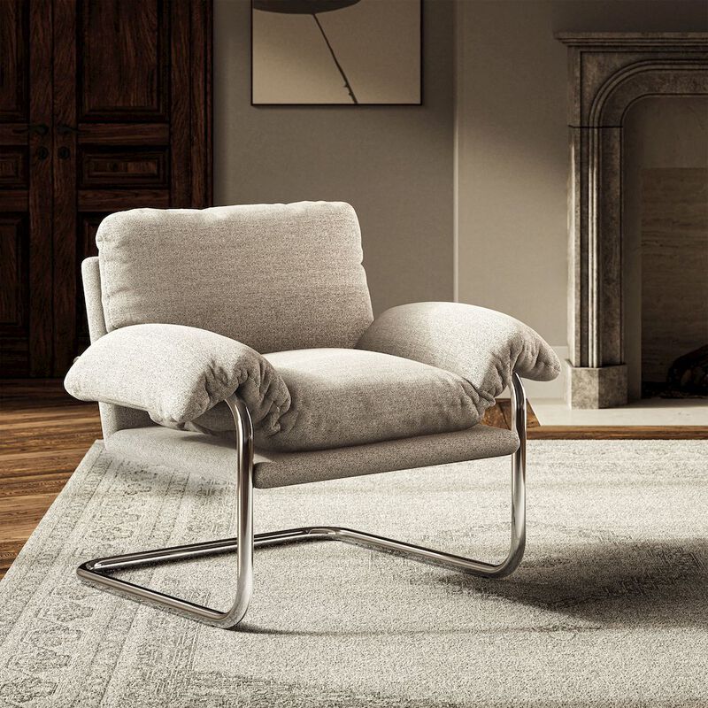 Ansel Boucle Fabric Accent Chair image number 7