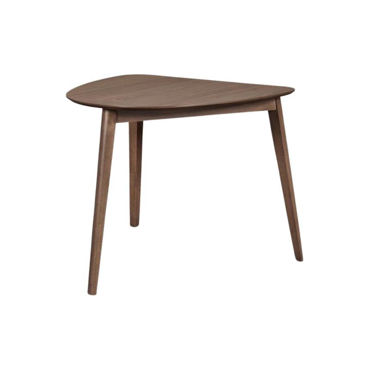 Solid Wood Corner Dining Table &ndash; Small Mid Century Modern Table in Walnut