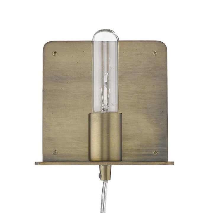 Hivvago Petite Dull Gold Shelf Wall Light