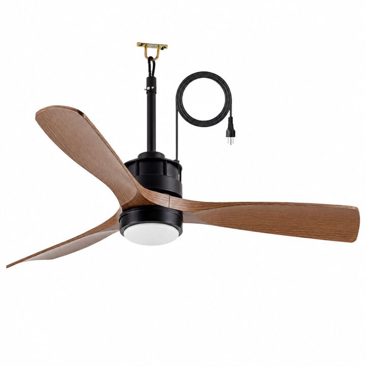 ELEMENT ACE 42 Inch Outdoor Ceiling Fan with Reversible Quiet DC Motor, 6 Speed Levels, Remote Control, Adjustable Height, Suitable for Indoor & Covered Outdoor Use