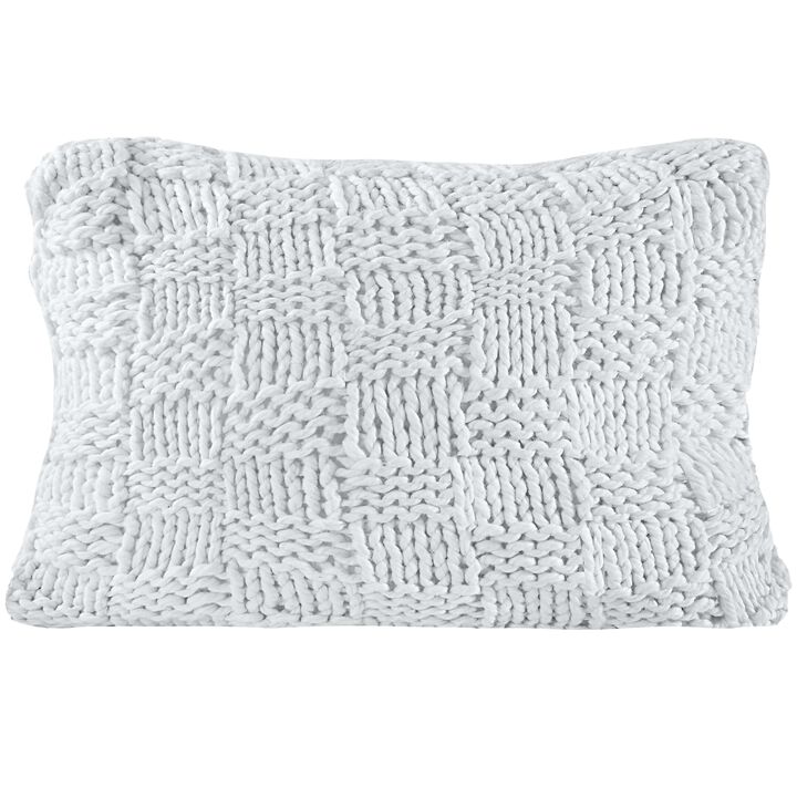 Chess Knit Gray Dutch Euro Pillow