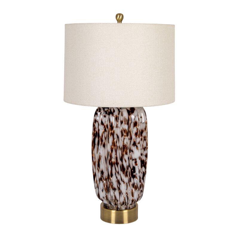Art Glass Table Lamp with Gold Base image number 0