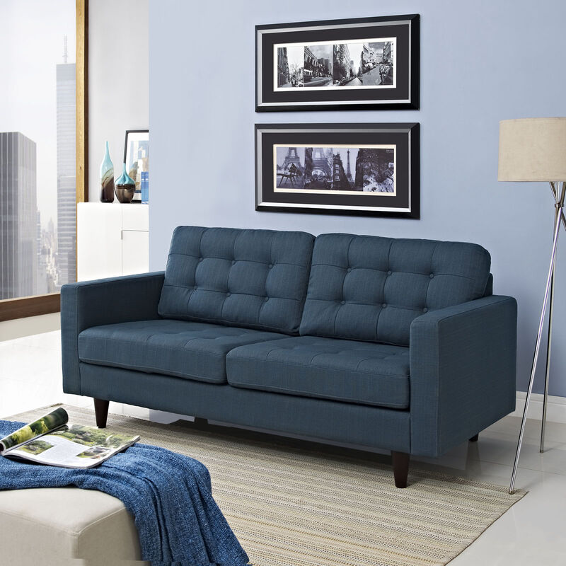 Empress Upholstered Fabric Loveseat image number 1