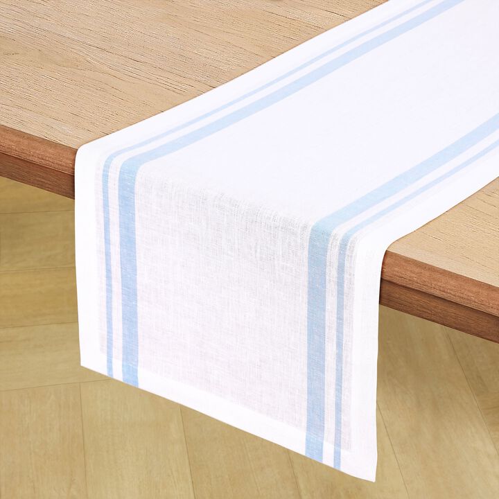 Linen Table Runner - French Stripe