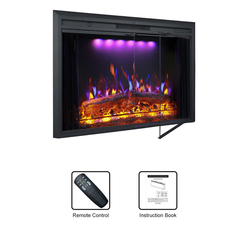 Electric Fireplace Insert with Glass Door image number 4