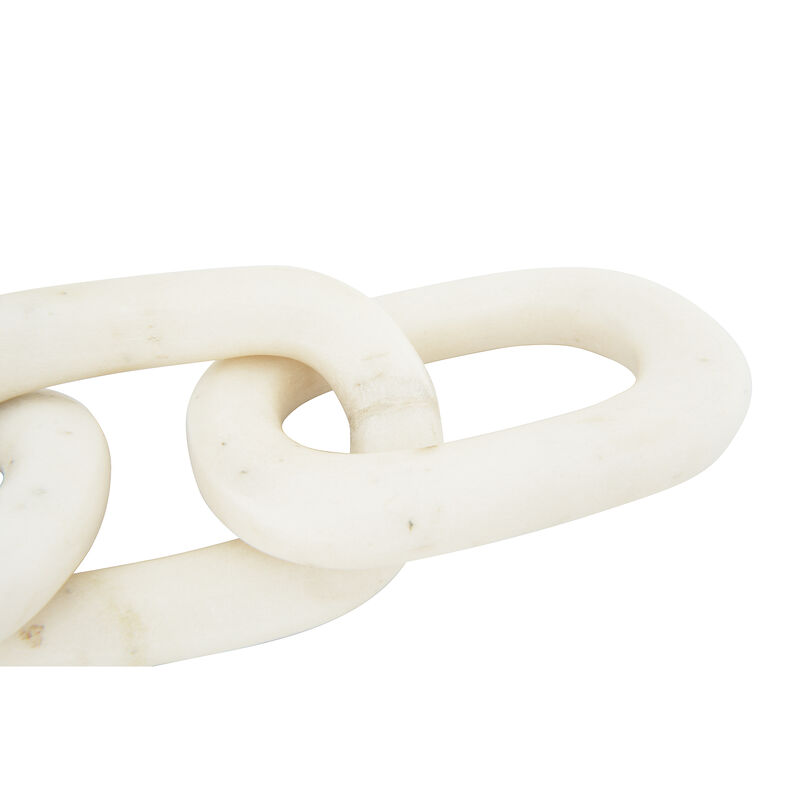 13"L Decorative Marble Chain Link Figurine image number 2