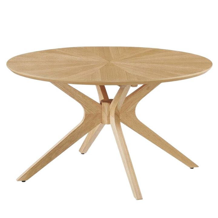 Round Wooden Coffee Table with Modern Design and Durable Build