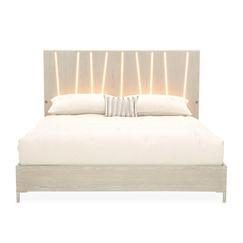 Michael Amini Lotus Bay Panel Bed with LED Lights image number 3