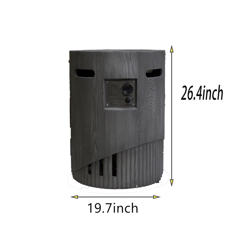 Streamdale CSA Certified 32,000 BTU Round Gas Fire Pit with Lava Stone