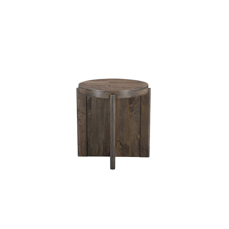 Taran Designs Adrien Round Solid Wood End Table