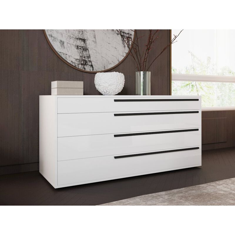 Casabianca Home Carter Dresser In White High Gloss