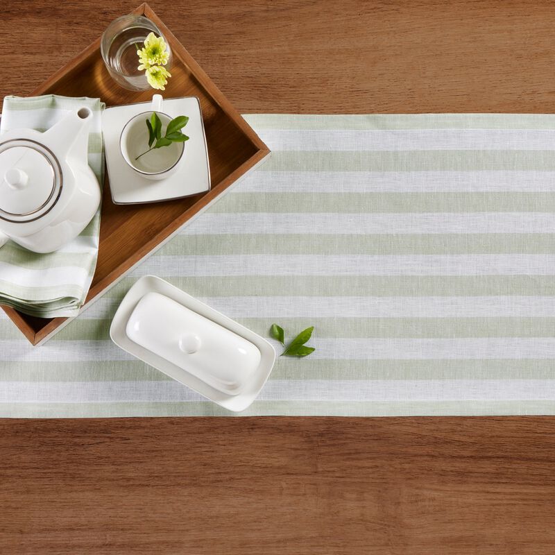 Christmas Linen Table Runner - Sorrento Stripe, Solino Home