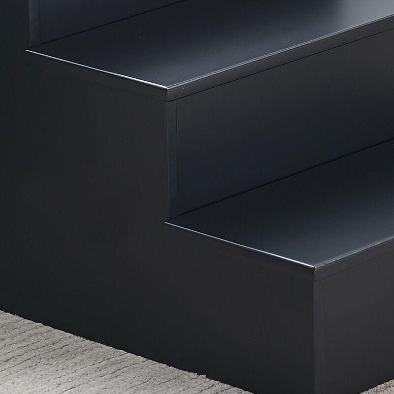 Kings Brand Furniture Darien 3 Step Wood Step Stool for Adults or Kids, Dog Stairs