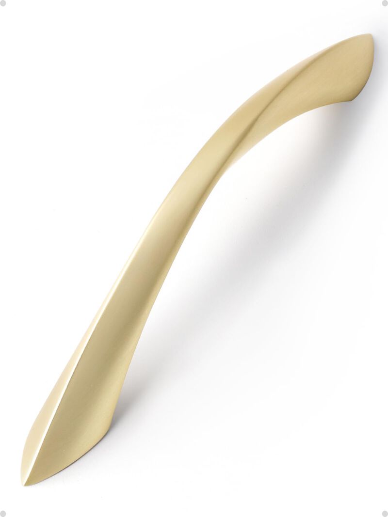 JIASENBAO Brushed Gold Cabinet Pulls 5 Inch 20 Pack Arch Twisted Brass Handles Drawer Kitchen Cupboard Bathroom Dresser Cabinet