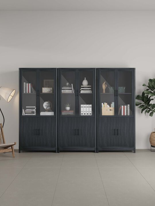 Jodie Dark Gray Bookcase (Set of 3)
