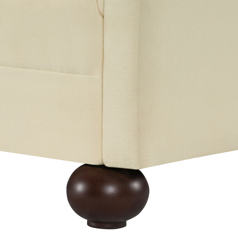 Gaxgox Modern Chenille 3 Seater Sofa image number 4