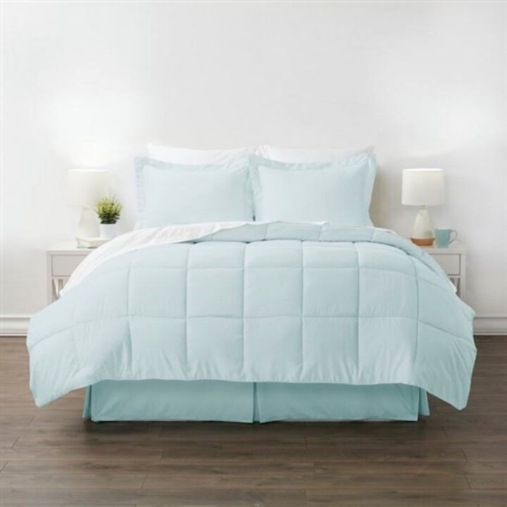 Microfiber 6 Piece Reversible Bed in a Bag Comforter Set with Sheets and Shams