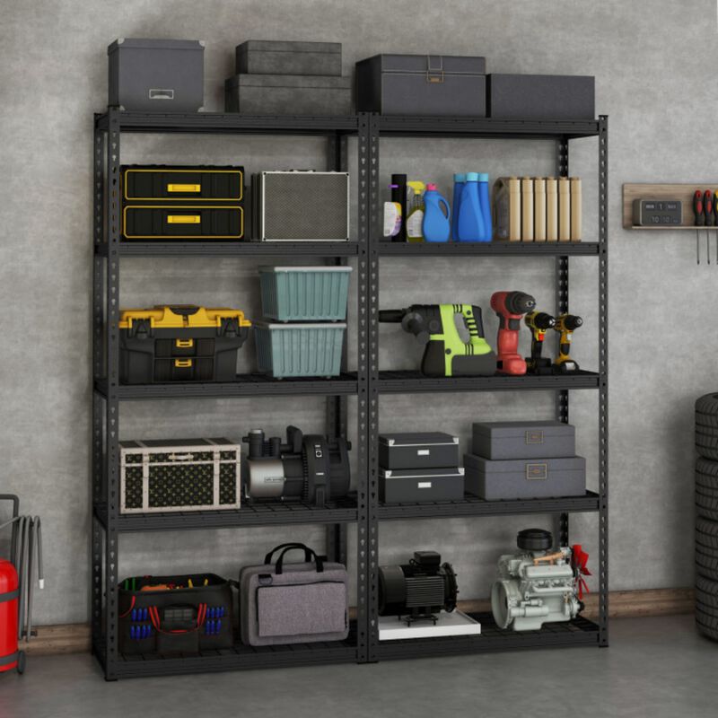 5-Tier Heavy Duty Metal Storage Shelving Unit Adjustable Rack image number 8
