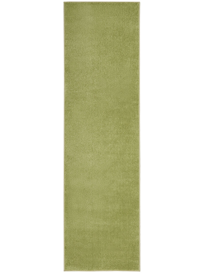 Nourison Essentials NRE01 Green 2'2" x 12' Rug image number 0