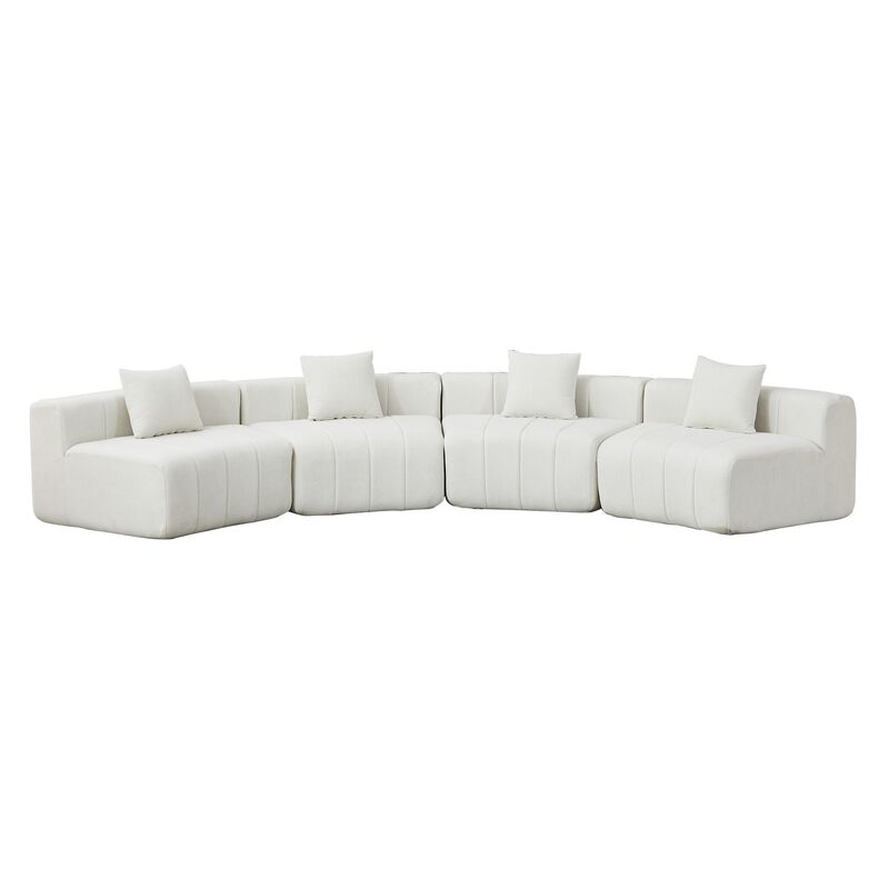 Figkos Morden Chenille curved sectional sofa image number 0