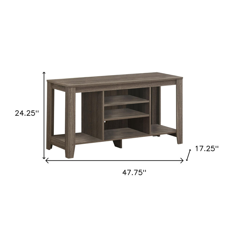 TV Stand with Open Shelving &ndash; Durable Entertainment Center for Living Room, Gaming, and Organization