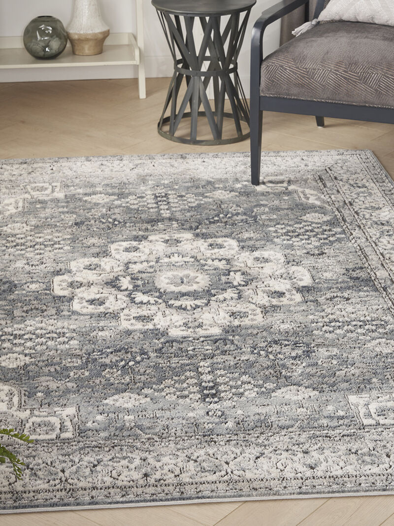 Quarry QUA07 Gray/Ivory 5'3" x 7'3" Rug image number 6