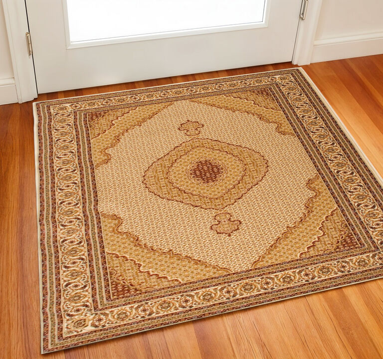 HomeRoots Oriental Square Rug