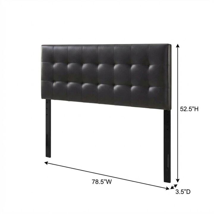 Upholstered Vinyl King Headboard with Elegant Padded Design and Durable Finish