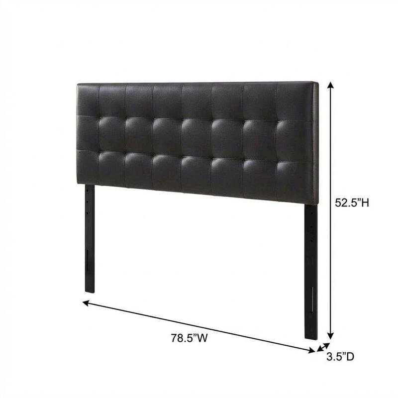 Upholstered Vinyl King Headboard with Elegant Padded Design and Durable Finish image number 1