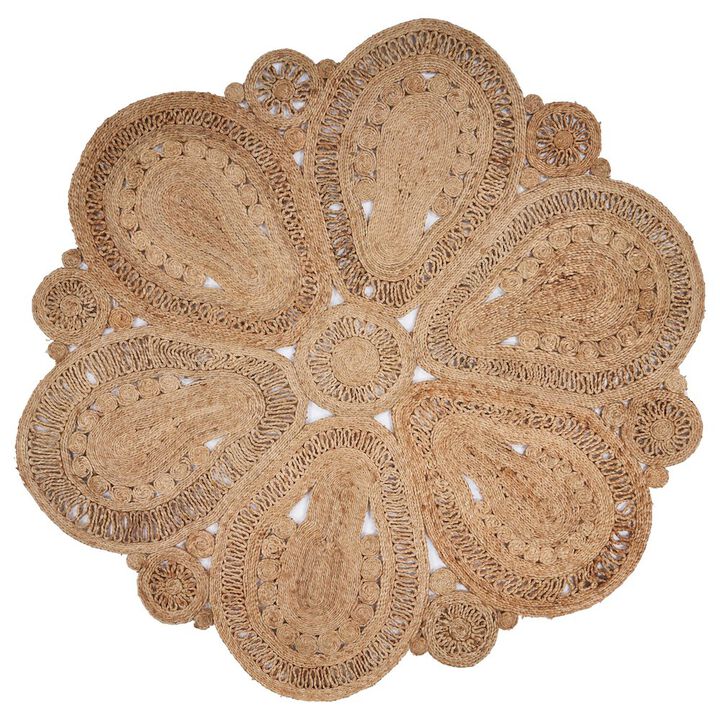 LR Home Boutique Jute Jute Area Rug Indoor