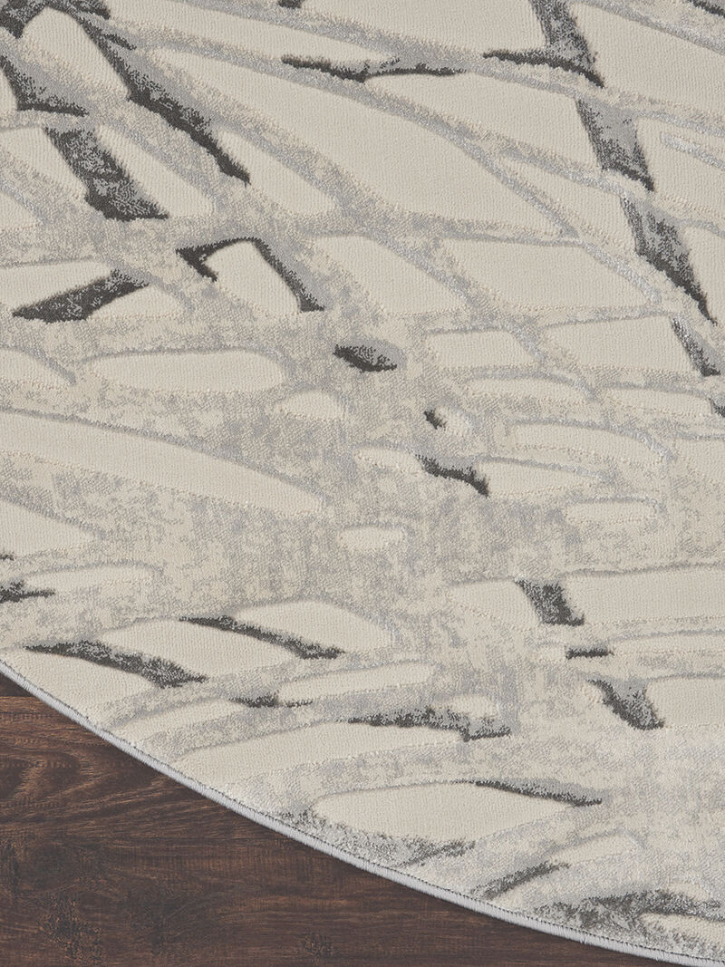 Rustic Textures RUS17 Ivory/Gray 5'3" x Round Rug image number 2