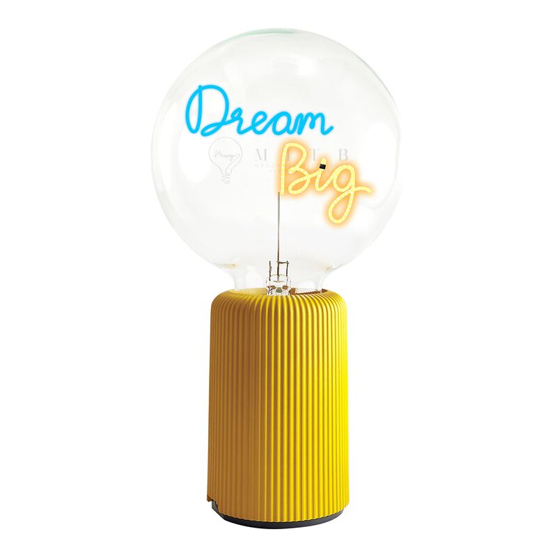 Bulb DREAM BIG Blue/ Amber with Base Table Lamp PORTABLE Pop image number 0