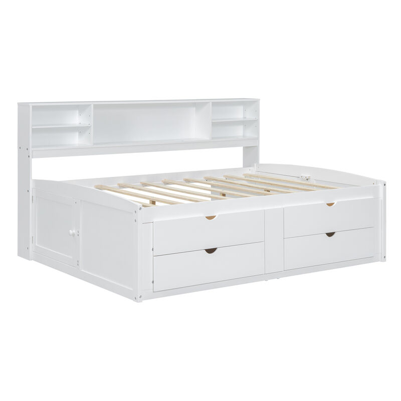 Merax Wood Daybed with Storage Cabinets