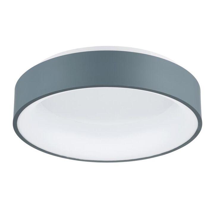 Arenal LED Drum Shade Flush Mount With Gray & White Finish