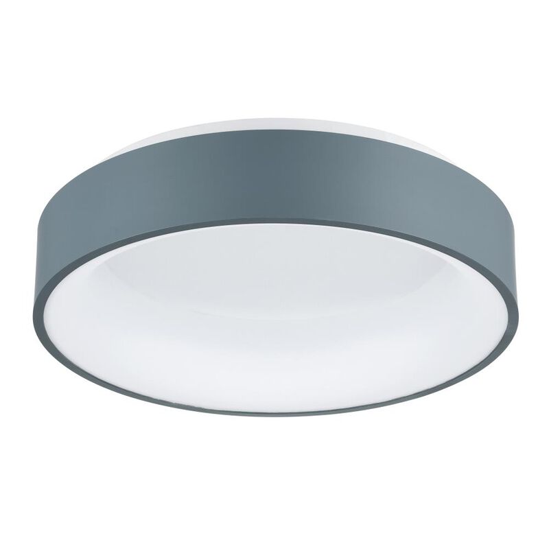 Arenal LED Drum Shade Flush Mount With Gray & White Finish