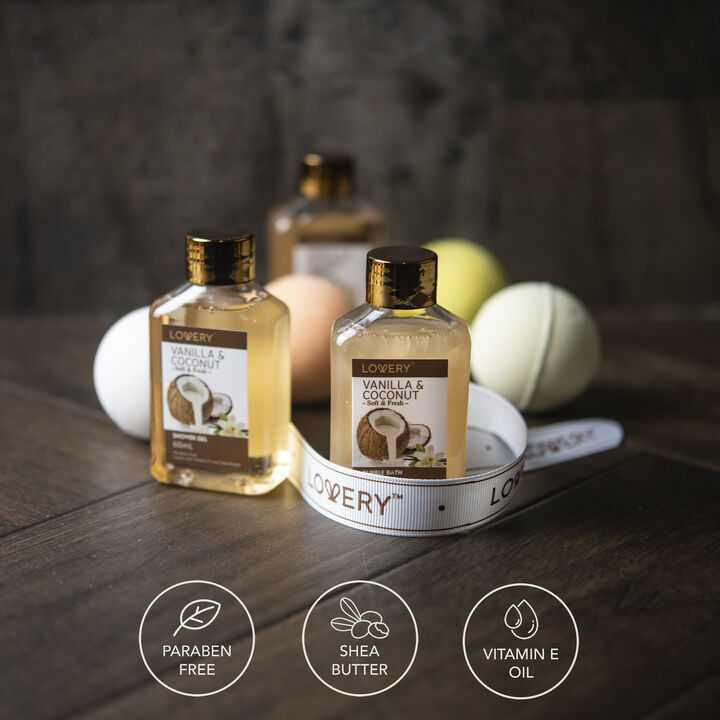 Lovery Premium Bamboo Bathtub Caddy Gift Set - Expandable Tray
