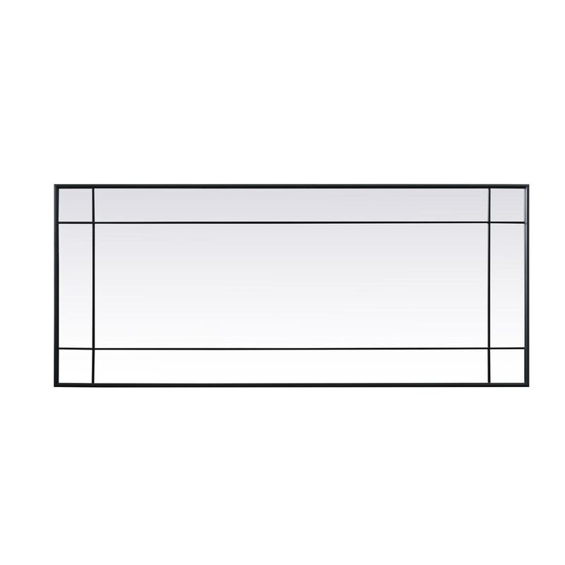 Elegant Decor French Panel Full Length Mirror 30x70 Inch In Black