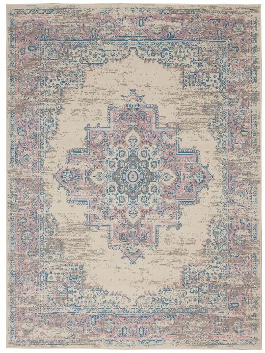 Grafix GRF14 Ivory/Pink 6' x 9' Rug