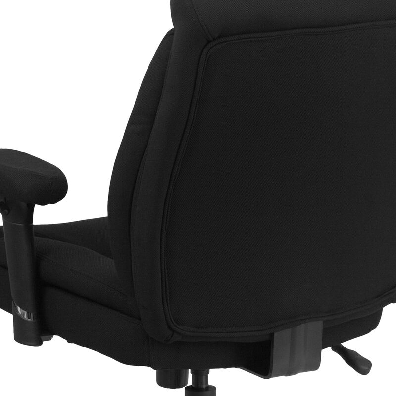HERCULES Series Big & Tall 400 lb. Rated Black Fabric Deep Tufted Swivel Ergonomic Task Office Chair with Adjustable Arms image number 6