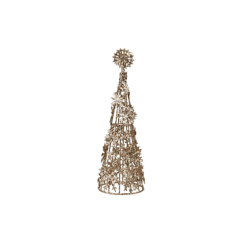 Champagne Glitter Iron Tree Sculpture image number 0
