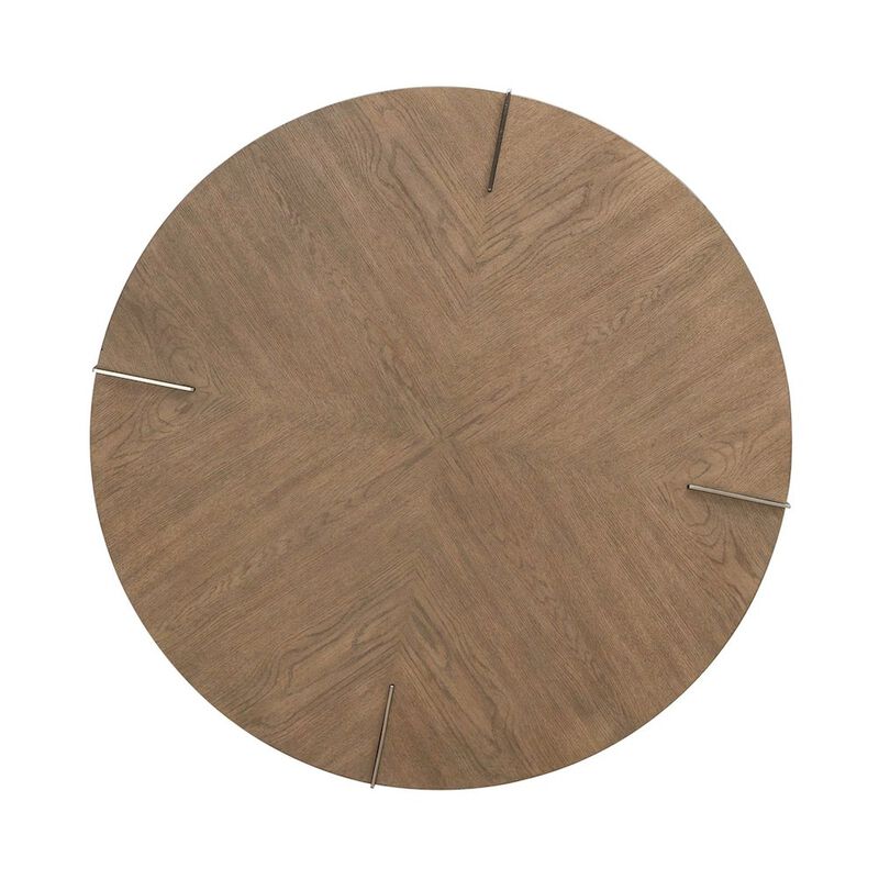 Liberty Furniture Harlow Living Room Round Cocktail Table  - Sandstone & Satin Nickel image number 3