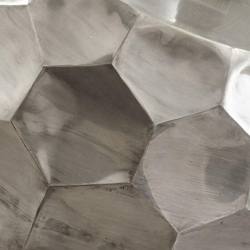 Stomp Round End Table - Nickel